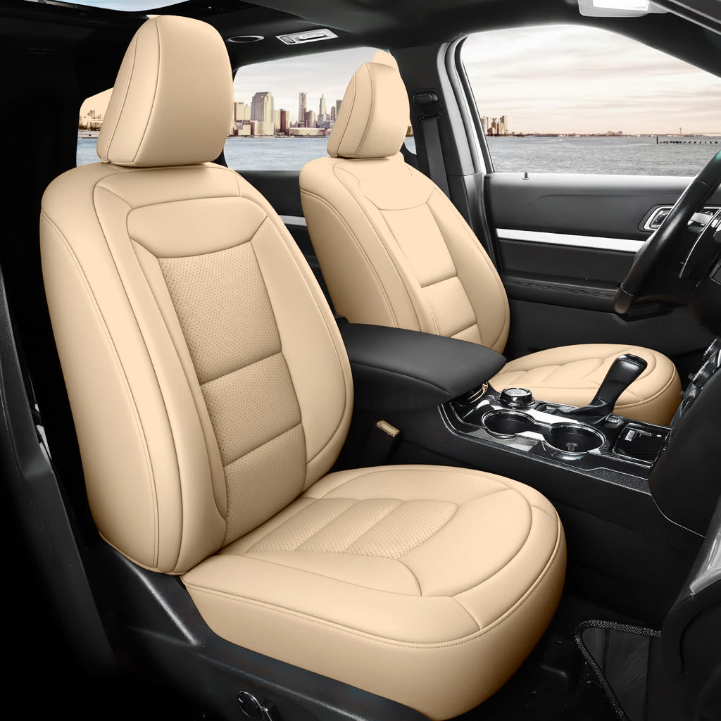 Amancarport Custom Fit Car Seat Covers Full Set For Ford Explorer 6-7 Seats (2020-2025)