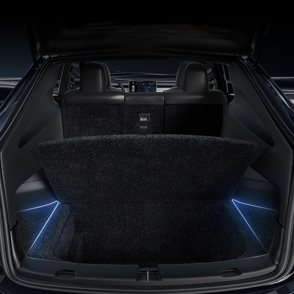 Tesla Model 3/Y Custom Storage Organizer 10-Piece Set - Highland/Juniper Floor Mats+Trunk Bucket+Phone Holder