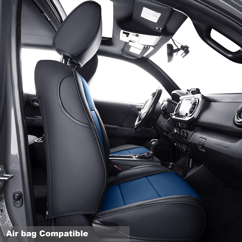 Custom For Toyota Tacoma Crew Cab (2016-2023) Luxury Leather Car Seat Cover Full Set
