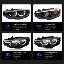 Load image into Gallery viewer, GTS Style LED Headlights for BMW 4-Series 2013-2020 F32 F82 F36 with Yellow Red DRL