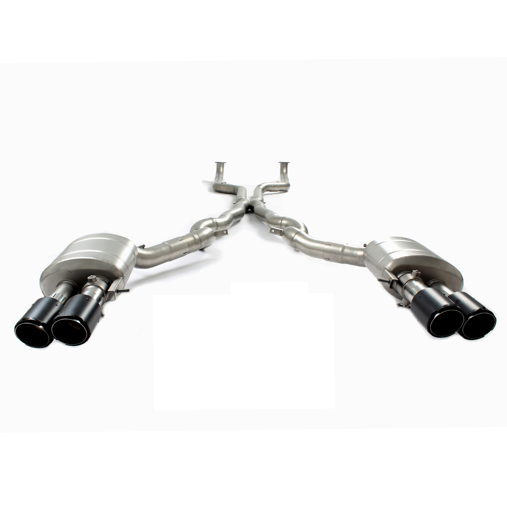 For BMW M5 F10 2012–2016 Performance Exhaust System – Front Pipe + Mid & Rear Section, Stainless Steel/Titanium, with Valves