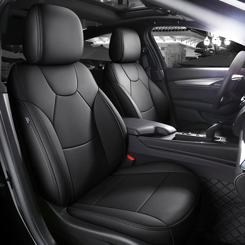 Custom Fit 360° Leather Seat Covers for Cadillac CT4/CT5 (2020–2025) – Full Set, Luxury Design
