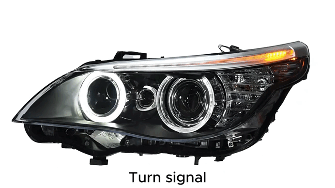 Headlights for BMW 5 Series E60 (2003–2010), Angel Eye Projector Lens Modified Headlamp Assembly