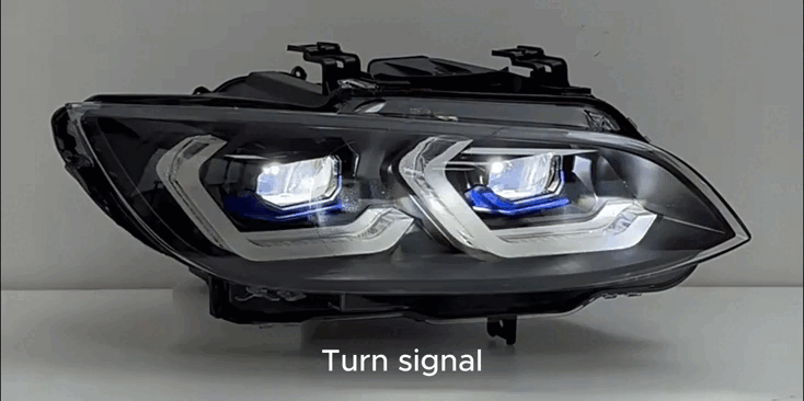 Laser Style LED Headlights for 2007–2010 BMW E92 E93 M3 3 Series – Dual Projector with Amber/White DRL