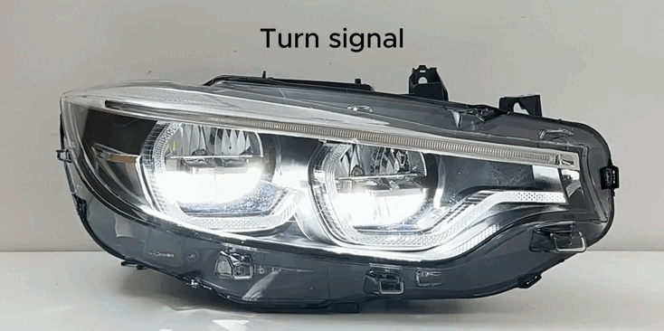 GTS Style LED Headlights for BMW 4-Series 2013-2020 F32 F82 F36 with Yellow Red DRL