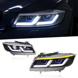 Applicable to 2005-2012 BMW 3 Series E90 LED Headlight Assembly Upgrade Version, Streamer Turn Signal