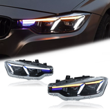 Applicable to 2013-2018 BMW 3 Series F30 LED Headlight Assembly, High-end Lens, Streamer Turn Signal