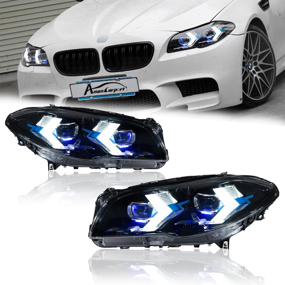 LED Headlight For BMW 5 Series F10 2011–2017 Facelift Style Assembly Pair