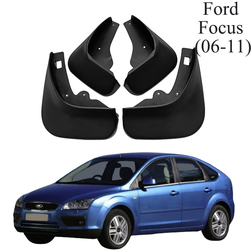 Mud Flaps for Ford Focus Hatchback 2005–2018 No-Drill Custom Fit All-Weather Front & Rear Splash Guards (4PCS)