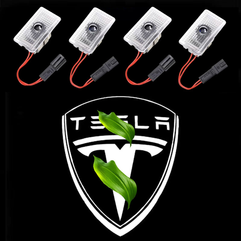 Car Door Lights for Tesla Model 3/Y/X/S Logo Projector,LED Welcome Lights