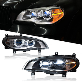 LED Headlights For BMW X5 E70 2007-2013 Facelift Style Assembly Pair