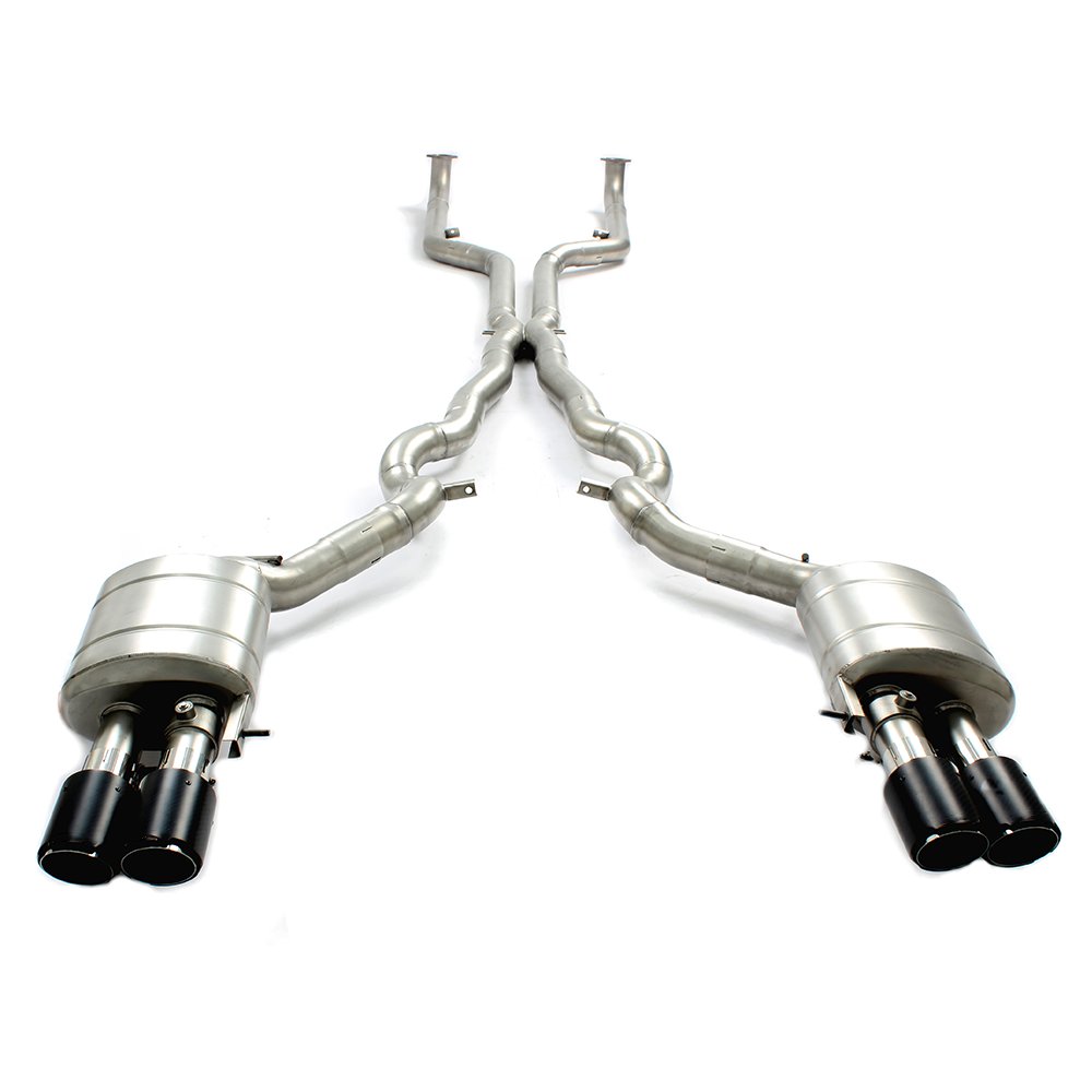 For BMW M5 F10 2012–2016 Performance Exhaust System – Front Pipe + Mid & Rear Section, Stainless Steel/Titanium, with Valves