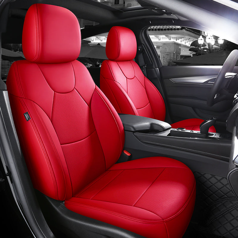 Custom Fit 360° Leather Seat Covers for Cadillac CT4/CT5 (2020–2025) – Full Set, Luxury Design