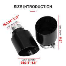 Load image into Gallery viewer, 4 Inch Stainless Steel Exhaust Tip Matte Silver or Black Honeycomb Design Universal Bolt-On