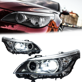 Headlights for BMW 5 Series E60 (2003–2010), Angel Eye Projector Lens Modified Headlamp Assembly