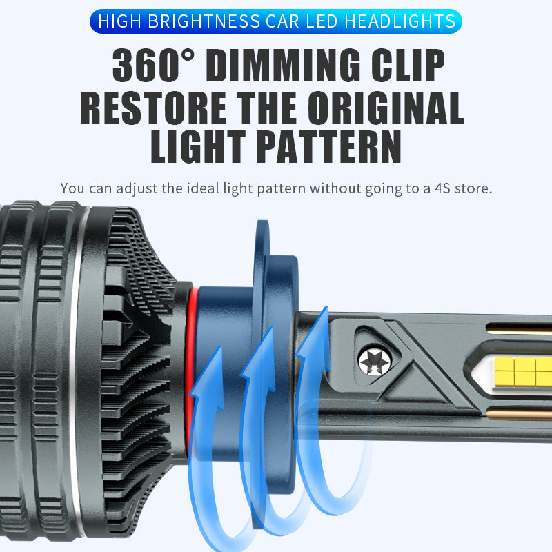 LED Headlight Bulbs, H11/H4/9005 (HB3)/9006 (HB4) Compatible, 140W 65800 LM 6000K (2-Pack)