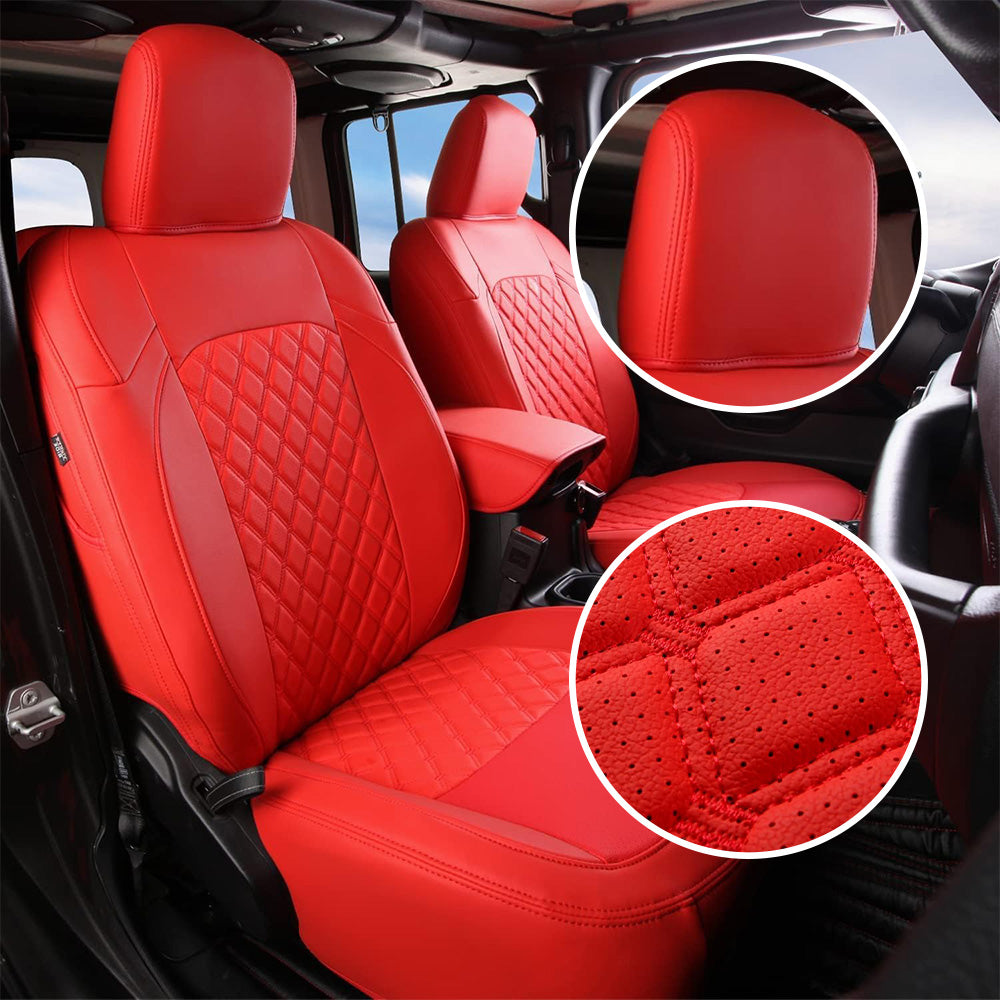 Custom Nappa Leather Car Seat Covers Full Set Special for Jeep Wrangler (2007-2026)