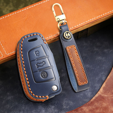 Load image into Gallery viewer, For Audi Key Fob Cover Genuine Leather,Leather Key Case Protector Compatible Audi A4 Q7 Q5 TT A3 A6 SQ5 R8 S5 Smart Key