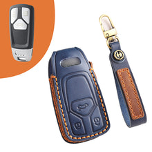 Load image into Gallery viewer, For Audi Key Fob Cover Genuine Leather,Leather Key Case Protector Compatible Audi A4 Q7 Q5 TT A3 A6 SQ5 R8 S5 Smart Key