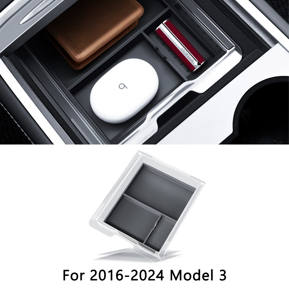 Tesla Model 3/Y Custom Storage Organizer 10-Piece Set - Highland/Juniper Floor Mats+Trunk Bucket+Phone Holder