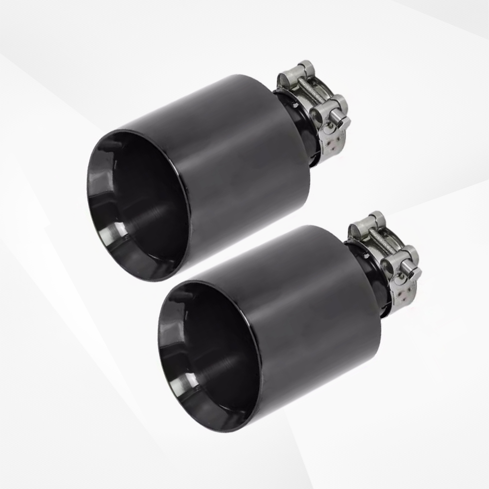 5" Exhaust Tips for Dodge Charger/Pickup – Chrome or Black Finish, Bolt-On Upgrade