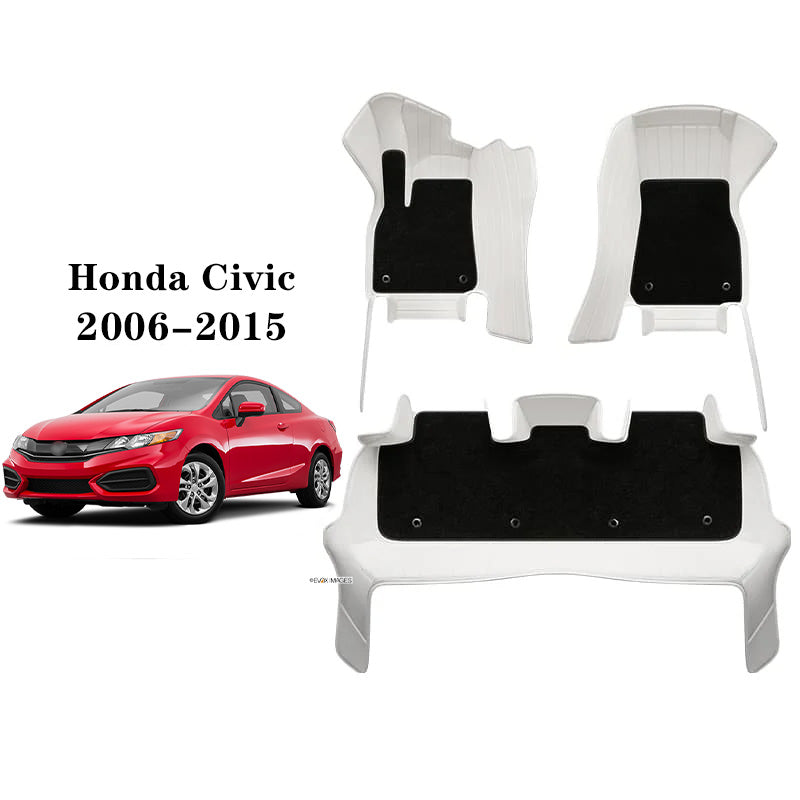 Custom All-Weather Floor Mats for Honda Civic (2006–2015) – Sedan, Coupe & Hatchback