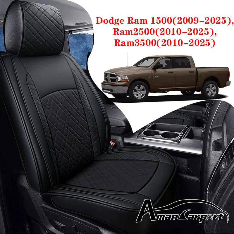 Custom For Dodge Ram Car Seat Covers Full Set Compatible with Ram 1500(2009-2025), Ram 2500(2010-2025), Ram 3500(2010-2025)