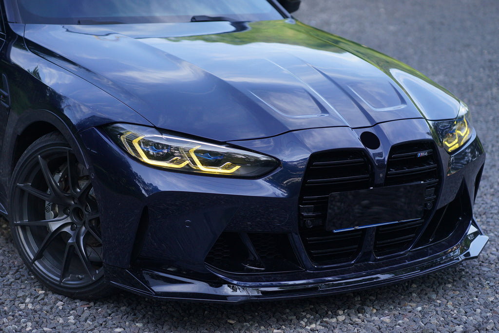 Laser Style Headlights for BMW 4 Series G22 G23 G26 G8x M3 M4 (2021 - Present) Assembly Upgrade, Amber DRL