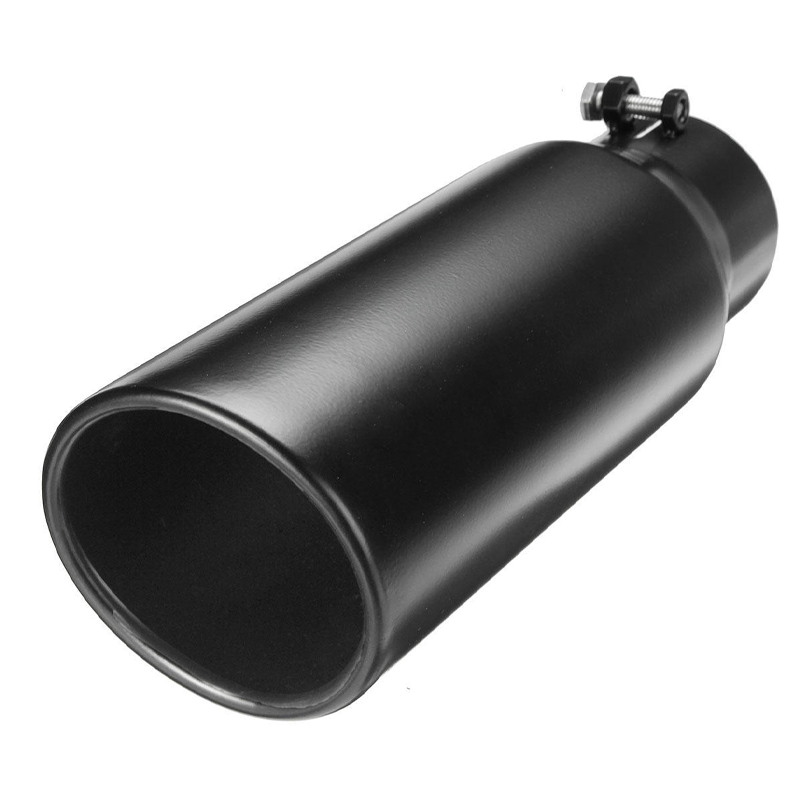 Black Stainless Steel Angled Exhaust Tip for Diesel Truck – 4" Inlet 5" Outlet