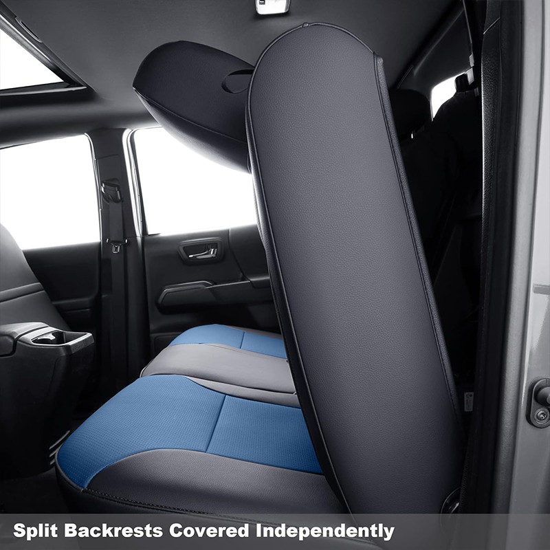 Custom For Toyota Tacoma Crew Cab (2016-2023) Luxury Leather Car Seat Cover Full Set