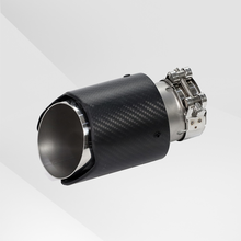 Load image into Gallery viewer, Carbon Fiber Exhaust Tip – Black Wave Edge Style, Universal Fit