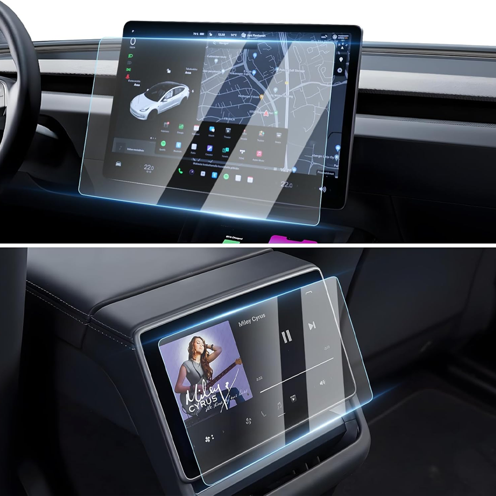 Tesla Model 3/Y Custom Storage Organizer 10-Piece Set - Highland/Juniper Floor Mats+Trunk Bucket+Phone Holder