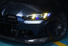 Load image into Gallery viewer, Snake Eyes Style Headlights for BMW 4 Series G22 G23 G26 G8x M3 M4 (2021 - Present) Assembly Upgrade, Amber DRL