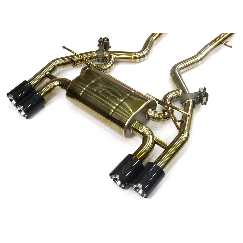 Catback Exhaust for BMW M2 Competition (F87, 2018–2021) – T304 Stainless or Titanium, Dual Midpipes, Remote Valve Control