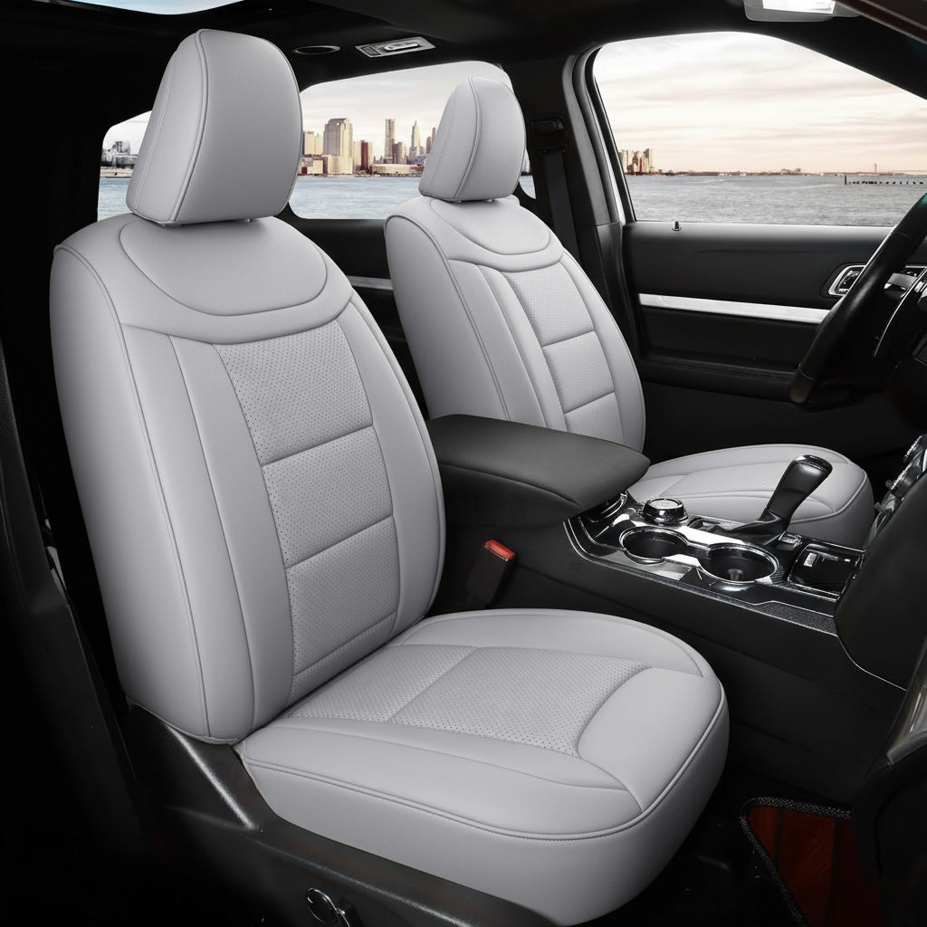 Amancarport Custom Fit Car Seat Covers Full Set For Ford Explorer 6-7 Seats (2020-2025)