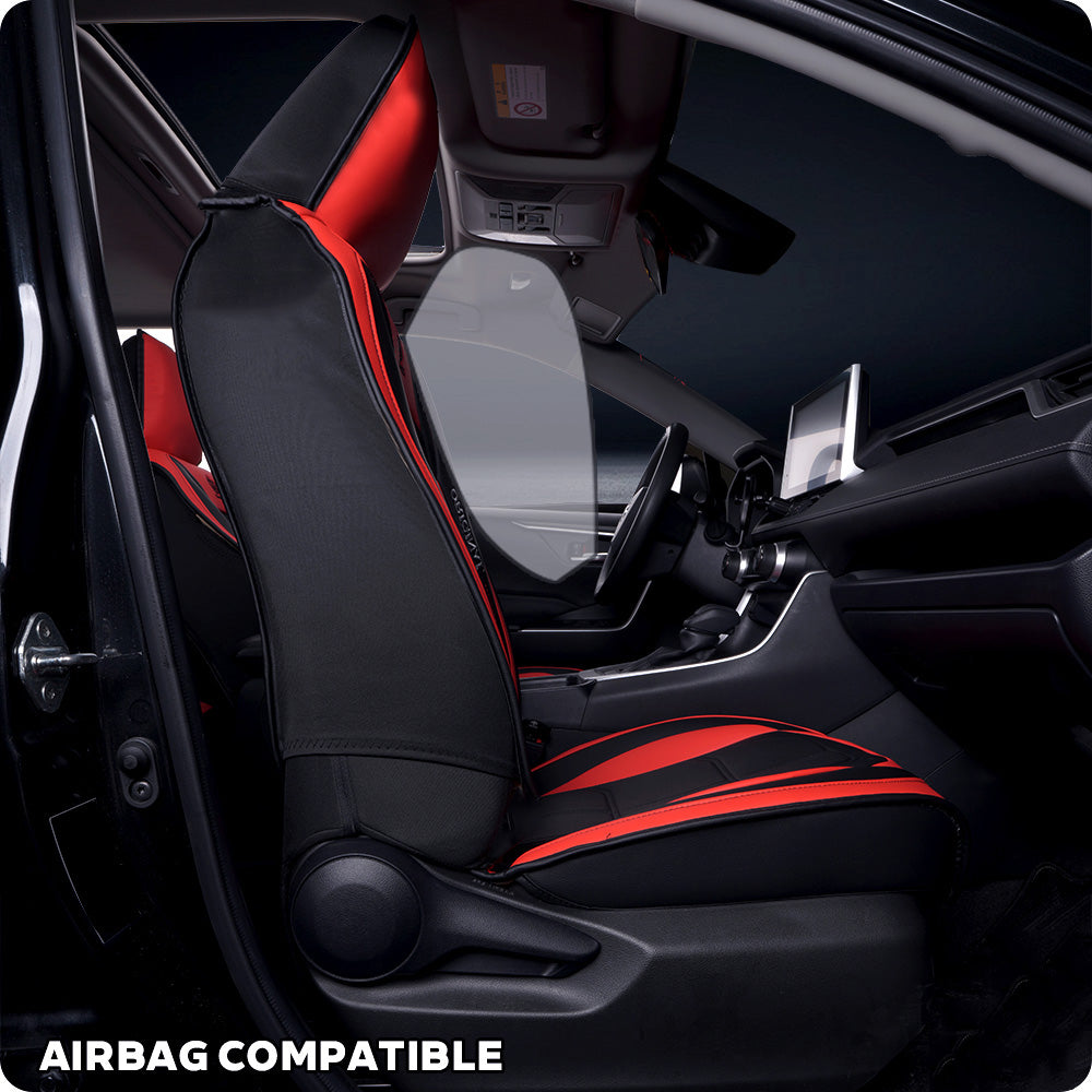 Amancarport® Universal Waterproof Faux Leather Car Seat Covers – 5-Piece Full Set for Cars, SUVs & Trucks