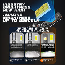 Load image into Gallery viewer, HGH POWER LED Headlight Bulbs, H11/H4/9005 (HB3)/9006 (HB4) Compatible, 140W 65800 LM 6000K (2-Pack)