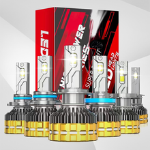 Load image into Gallery viewer, LED Headlight Bulbs, H11/H4/9005 (HB3)/9006 (HB4) Compatible, 300W 30000 LM 6500K (2-Pack)