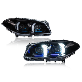 For BMW 5 Series F10 2010-2017 Snake Eyes Style LED Lens Headlights Assembly Upgrade