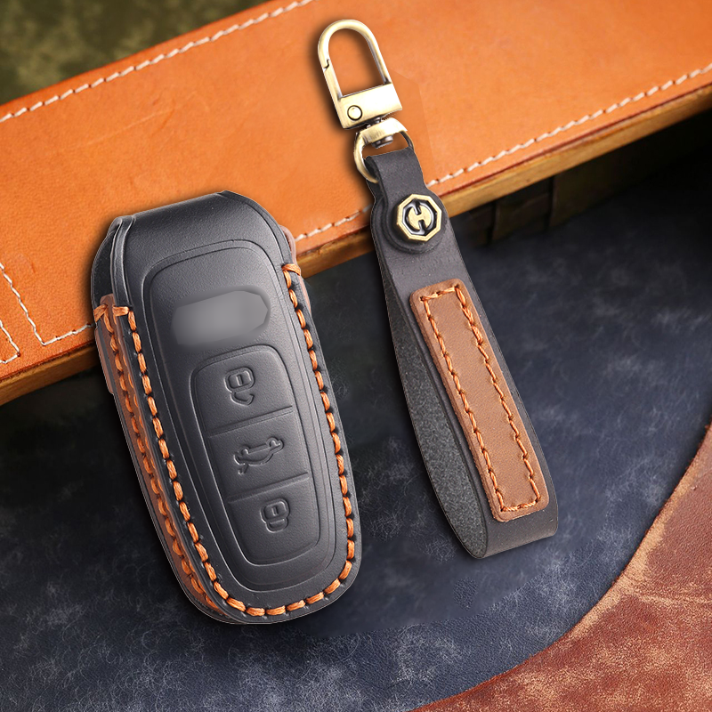 For Audi Key Fob Cover Genuine Leather,Leather Key Case Protector Compatible Audi A4 Q7 Q5 TT A3 A6 SQ5 R8 S5 Smart Key
