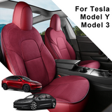Custom Alcantara Leather Seat Cover For Tesla Model 3/Highland/Y/Juniper (2016-2025) - Full Set
