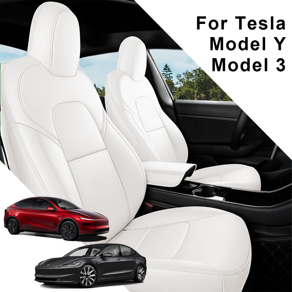 All-Inclusive Custom Tesla Model 3/Highland/Y/Juniper (2016-2025) Nappa Leather Car Seat Covers – Full Set