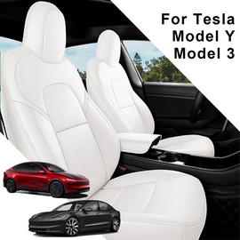 All-Inclusive Custom Tesla Model 3/Highland/Y/Juniper (2016-2025) Nappa Leather Car Seat Covers – Full Set