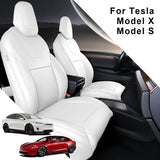 For Tesla Model S/X Seat Covers 2012–2024 5–7 Seat Nappa Leather Full Set