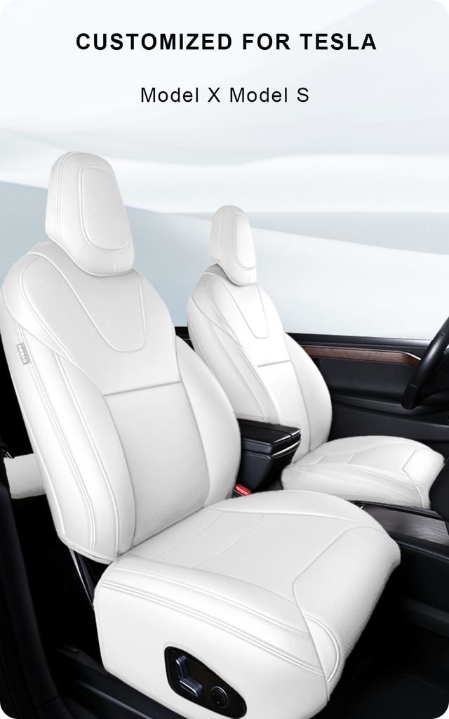 For Tesla Model S/X Seat Covers 2012–2024 5–7 Seat Nappa Leather Full Set