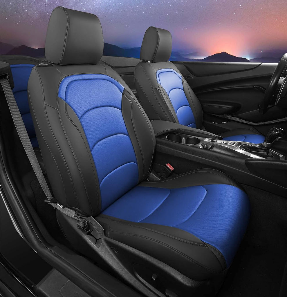 Custom Fit Seat Covers for Chevy Camaro Coupe (LT/LS/RS/SS)(2016-2025) – Full Set, Waterproof Faux Leather