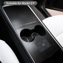 Load image into Gallery viewer, Real Carbon Fiber Center Console Trim Panel Cover For Tesla Model 3 Y