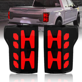 2015–2020 Ford F-150 LED Tail Lights with Starting Animation, Smoked Lens, DOT Approved (Pair)