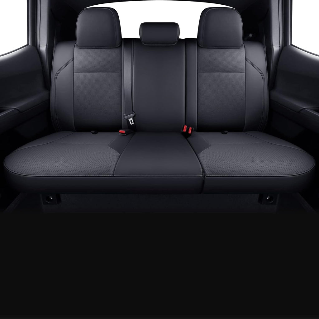 Custom For Toyota Tacoma Crew Cab (2016-2023) Luxury Leather Car Seat Cover Full Set