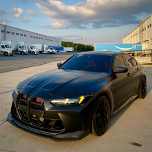 Load image into Gallery viewer, Snake Eyes Style Headlights for BMW 4 Series G22 G23 G26 G8x M3 M4 (2021 - Present) Assembly Upgrade, Amber DRL